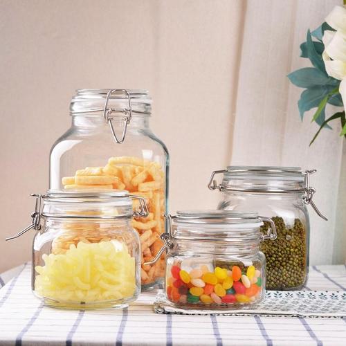 密封瓶玻璃可放冰箱罐子糖罐玻璃容器器皿密封罐储物罐密封蜂蜜瓶